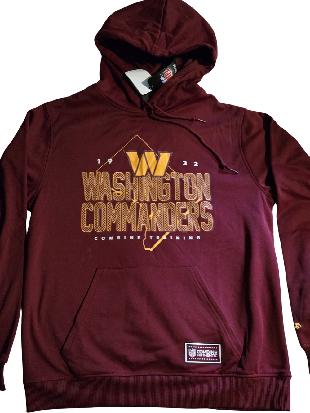 NFL WASHINGTON Commanders Hoodie Mens SIZE Large New Era Combine Authentic